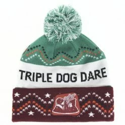 A Christmas Story House Triple Dog Dare Beanie Cap From A Christmas Story Apparel